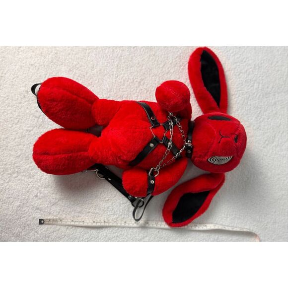 Dolls Kill/Club Exx Faux Fur Bunny Backpack - Red - Picture 3 of 9